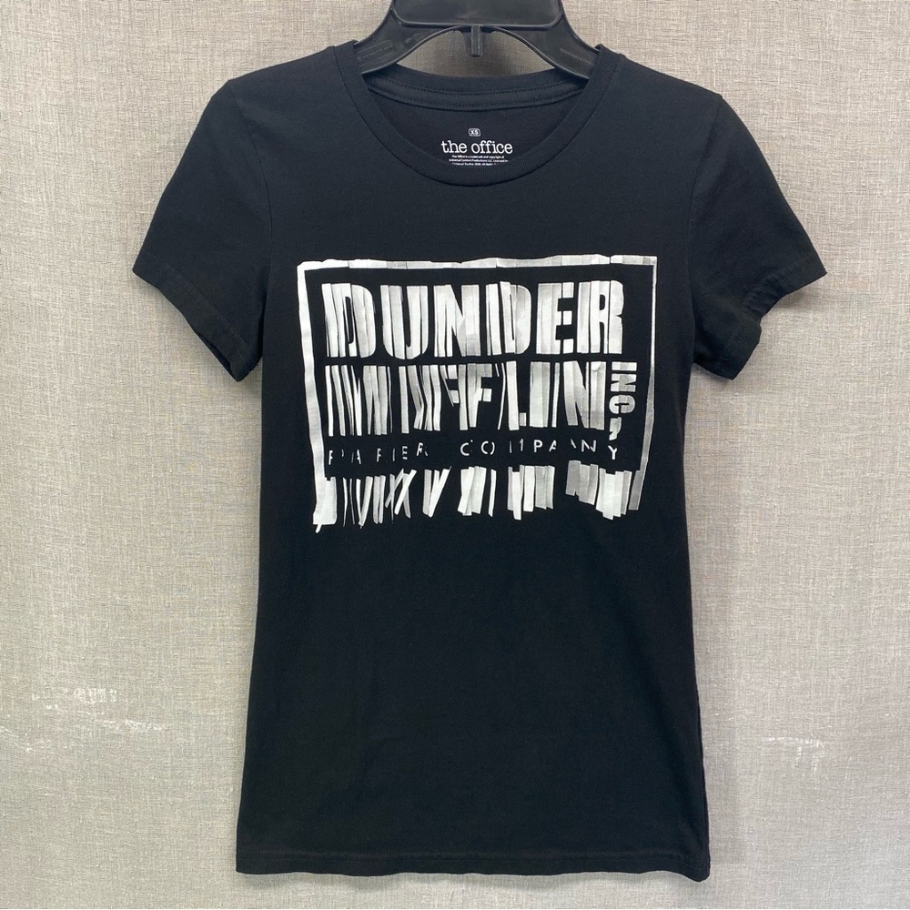 The Office Dunder Mifflin Black T-Shirt Size | XS